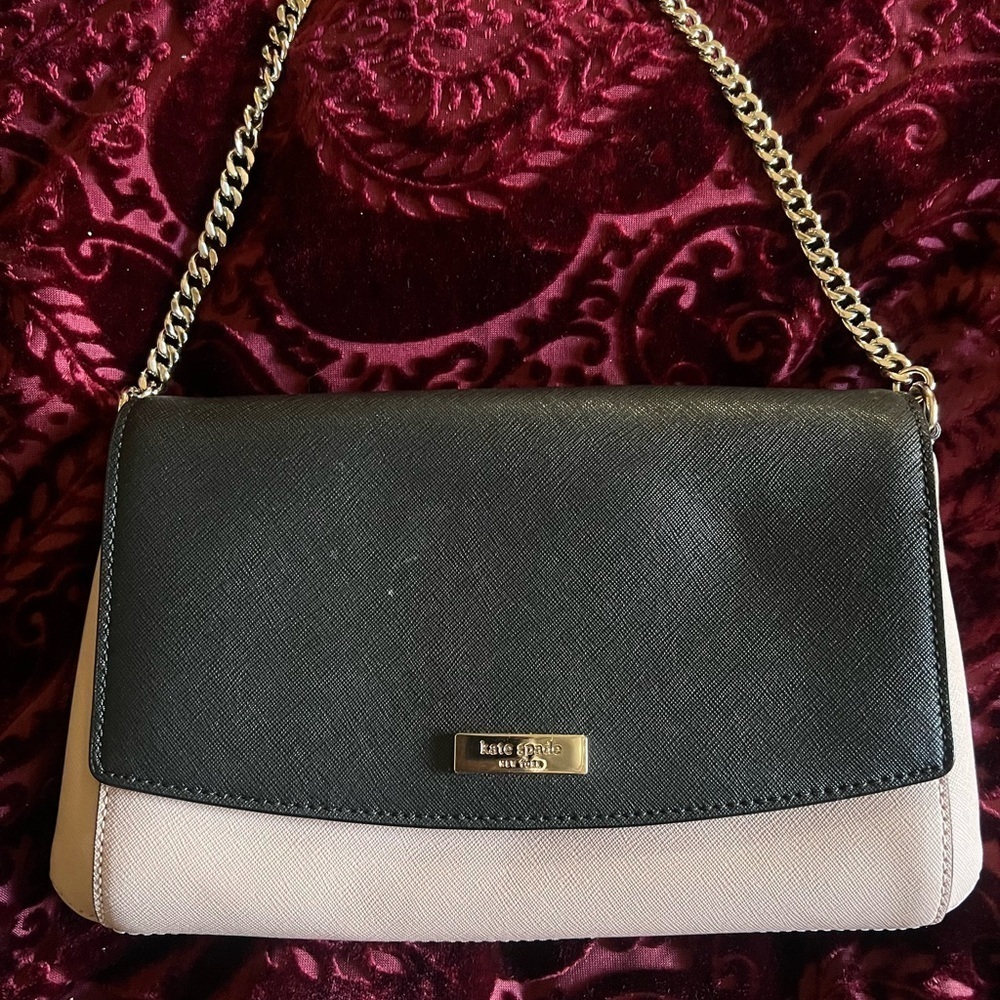 Kate Spade Black and Blush Shoulder/Crossbody Bag